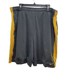 Nike Dri-Fit ASU AZ Sun Devils Men's Gray Gold Mesh 9" Basketball Shorts Size XL